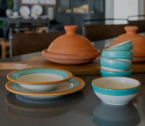 Artisan Pasta Lovers Table Set Ceramic Texture